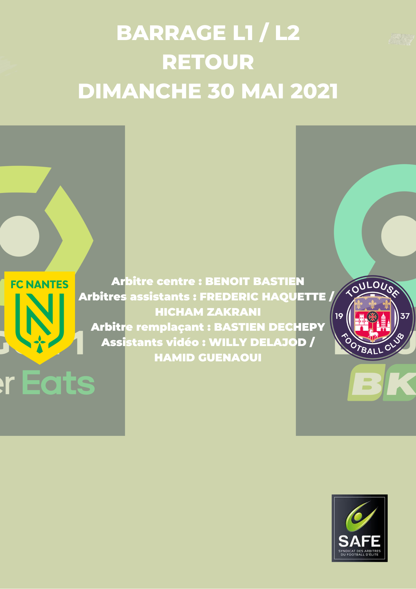 Désignations Barrages Ligue 1 - Ligue 2